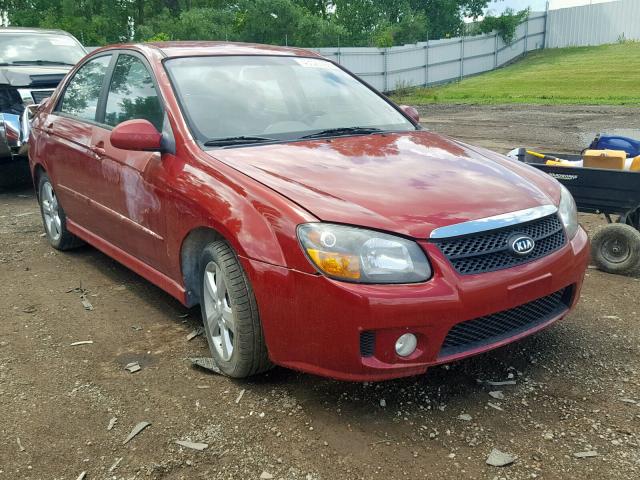 KNAFE121385021587 - 2008 KIA SPECTRA EX MAROON photo 1