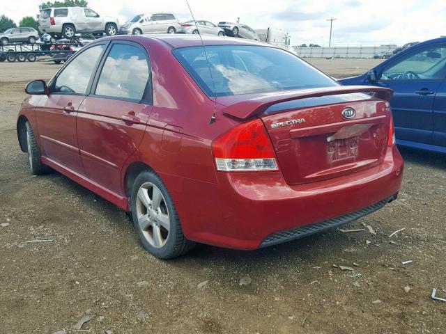 KNAFE121385021587 - 2008 KIA SPECTRA EX MAROON photo 3