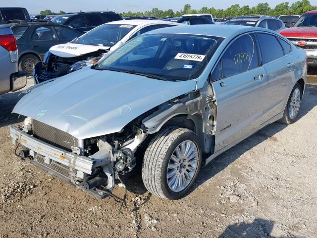 3FA6P0LU7DR178777 - 2013 FORD FUSION SE TURQUOISE photo 2