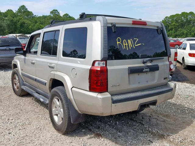 1J8HG48P87C621785 - 2007 JEEP COMMANDER 金色 照片 3