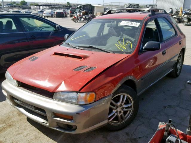 JF1GF4858VH806123 - 1997 SUBARU IMPREZA OU RED photo 2