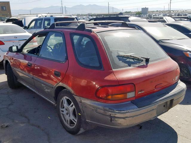 JF1GF4858VH806123 - 1997 SUBARU IMPREZA OU RED photo 3