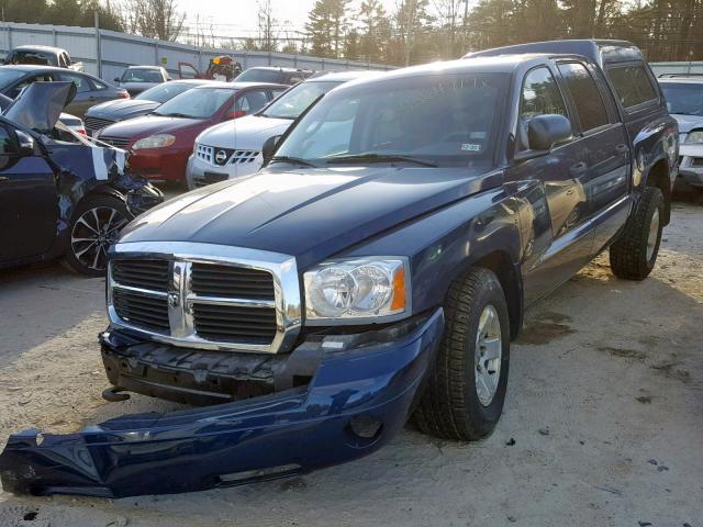 1D7HW48N46S624542 - 2006 DODGE DAKOTA QUA BLUE photo 2