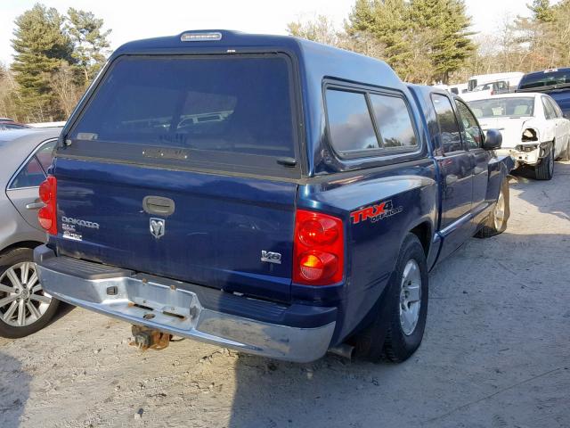 1D7HW48N46S624542 - 2006 DODGE DAKOTA QUA BLUE photo 4