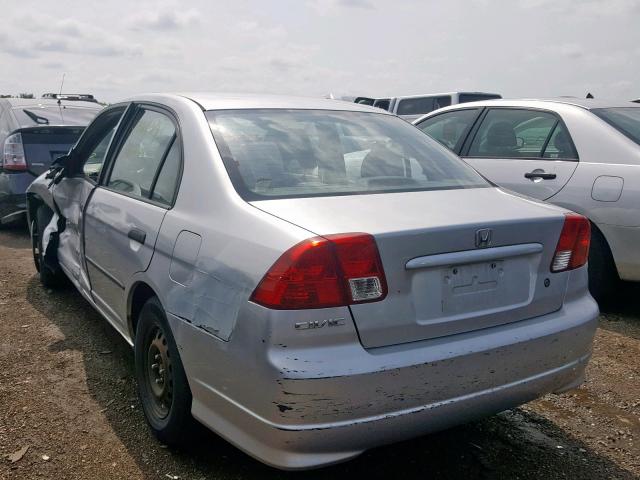 2HGES16435H580428 - 2005 HONDA CIVIC DX SILVER photo 3