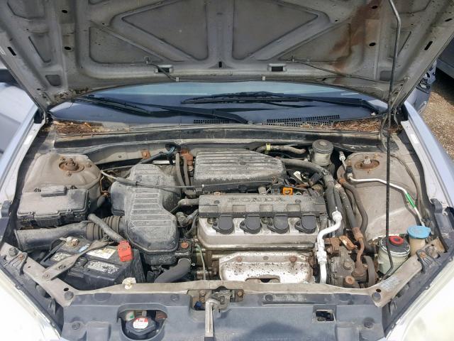 2HGES16435H580428 - 2005 HONDA CIVIC DX SILVER photo 7