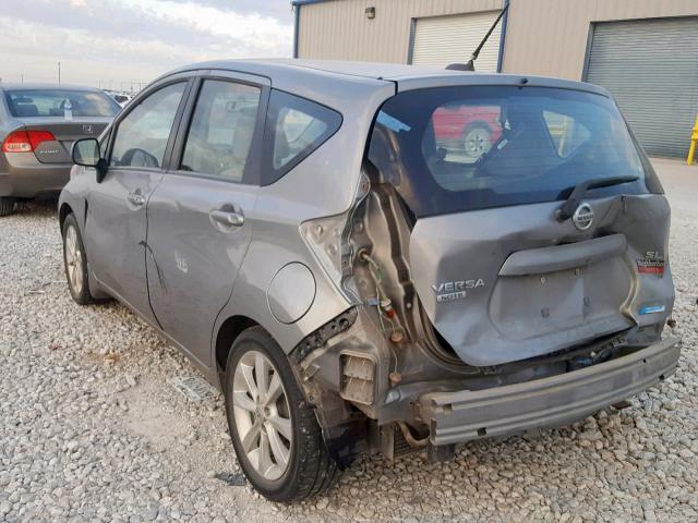 3N1CE2CP9EL372646 - 2014 NISSAN VERSA NOTE SILVER photo 3