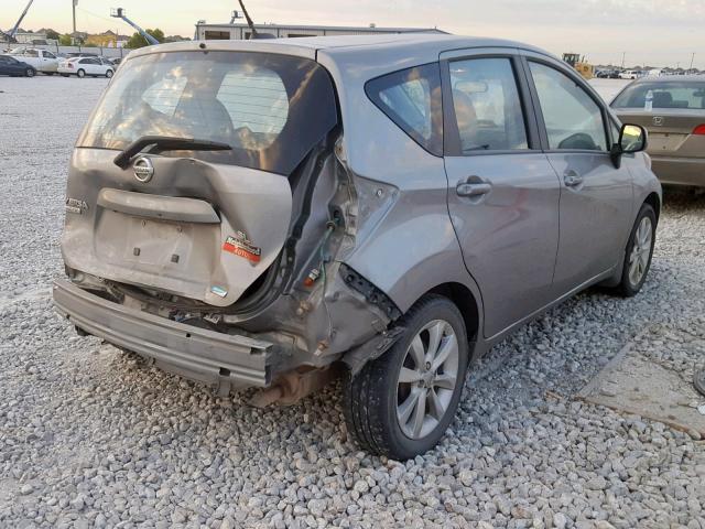 3N1CE2CP9EL372646 - 2014 NISSAN VERSA NOTE SILVER photo 4