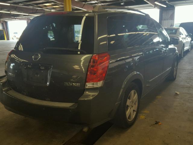 5N1BV28U76N114579 - 2006 NISSAN QUEST S GRAY photo 4