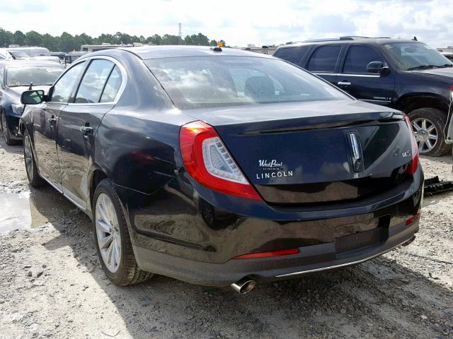 1LNHL9DK3EG605473 - 2014 LINCOLN MKS BLACK photo 3