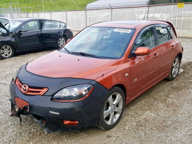 JM1BK343841201816 - 2004 MAZDA 3 HATCHBAC ORANGE photo 2