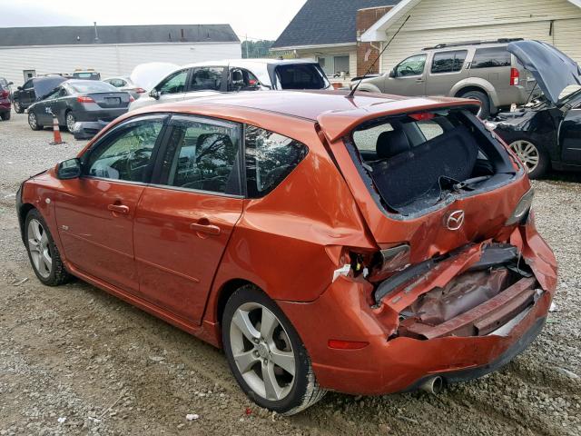 JM1BK343841201816 - 2004 MAZDA 3 HATCHBAC ORANGE photo 3