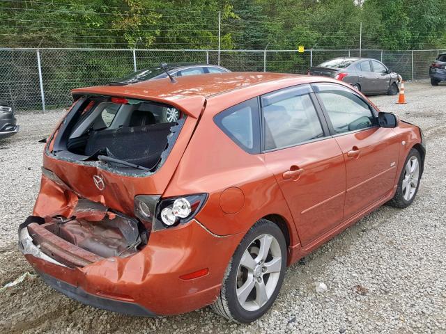 JM1BK343841201816 - 2004 MAZDA 3 HATCHBAC ORANGE photo 4