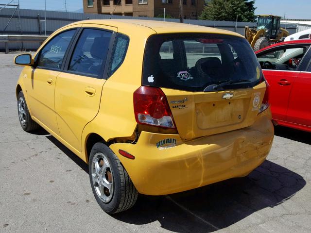 KL1TD66607B779549 - 2007 CHEVROLET AVEO BASE Sarı foto 3