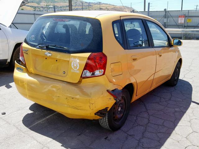 KL1TD66607B779549 - 2007 CHEVROLET AVEO BASE Sarı foto 4