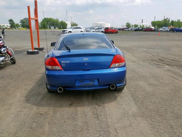 KMHHN65D45U172661 - 2005 HYUNDAI TIBURON SE BLUE photo 9