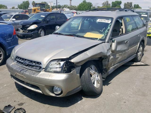 4S3BH815947617467 - 2004 SUBARU LEGACY OUT BEIGE photo 2