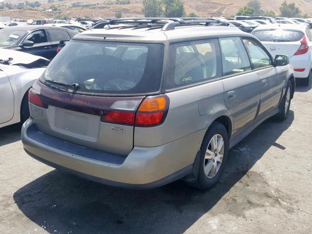 4S3BH815947617467 - 2004 SUBARU LEGACY OUT BEIGE photo 4