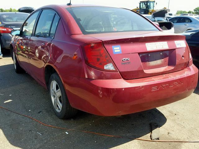 1G8AJ55F37Z195443 - 2007 SATURN ION LEVEL MAROON photo 3