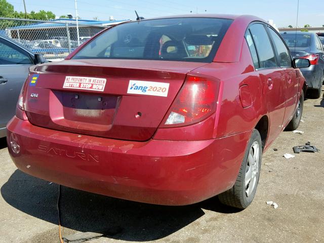 1G8AJ55F37Z195443 - 2007 SATURN ION LEVEL MAROON photo 4