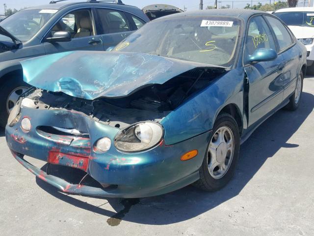 1FALP52U4VG224074 - 1997 FORD TAURUS GL TURQUOISE photo 2