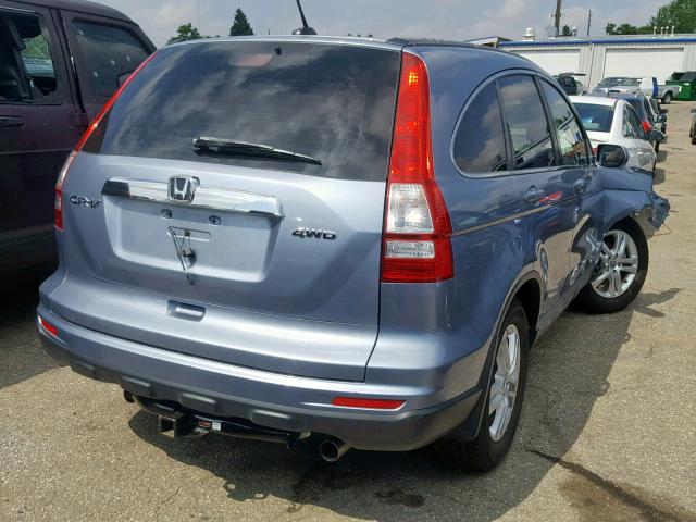 JHLRE4H7XBC015417 - 2011 HONDA CR-V EXL BLUE photo 4