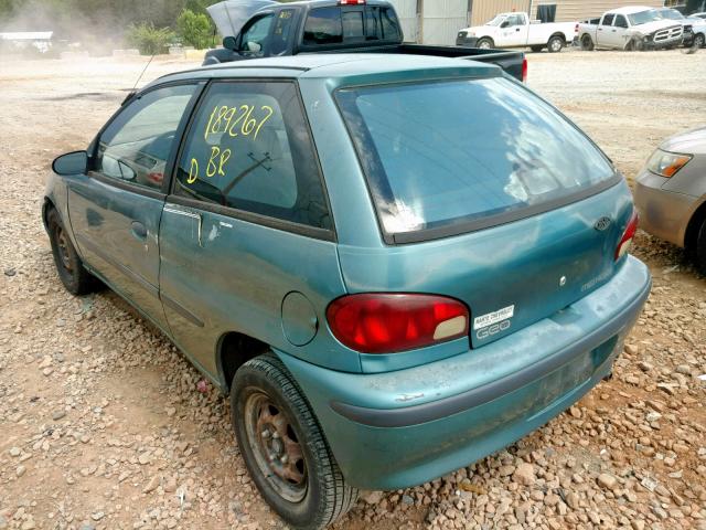 2C1MR2299V6727874 - 1997 GEO METRO LSI GREEN photo 3