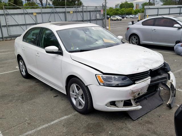 3VW3L7AJ2CM457024 - 2012 VOLKSWAGEN JETTA TDI WHITE photo 1