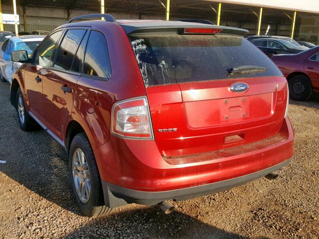 2FMDK36C28BB08656 - 2008 FORD EDGE SE RED photo 3