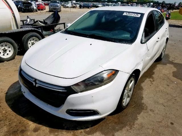 1C3CDFBB3FD306375 - 2015 DODGE DART SXT WHITE photo 2