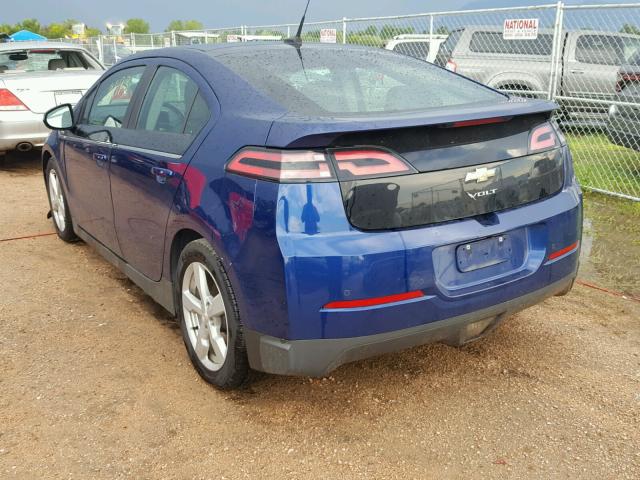 1G1RB6E40CU118992 - 2012 CHEVROLET VOLT BLUE photo 3