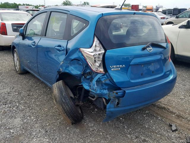 3N1CE2CP6EL352967 - 2014 NISSAN VERSA NOTE BLUE photo 3