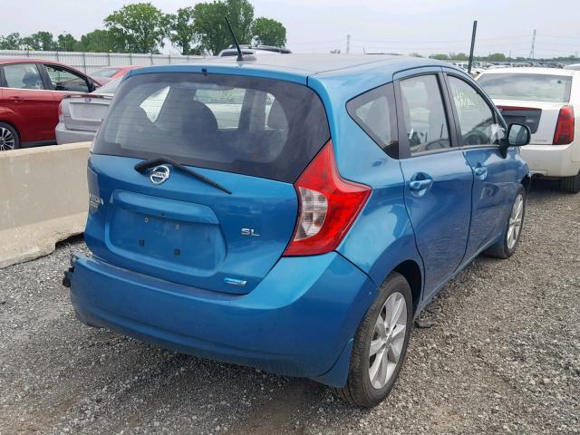 3N1CE2CP6EL352967 - 2014 NISSAN VERSA NOTE BLUE photo 4