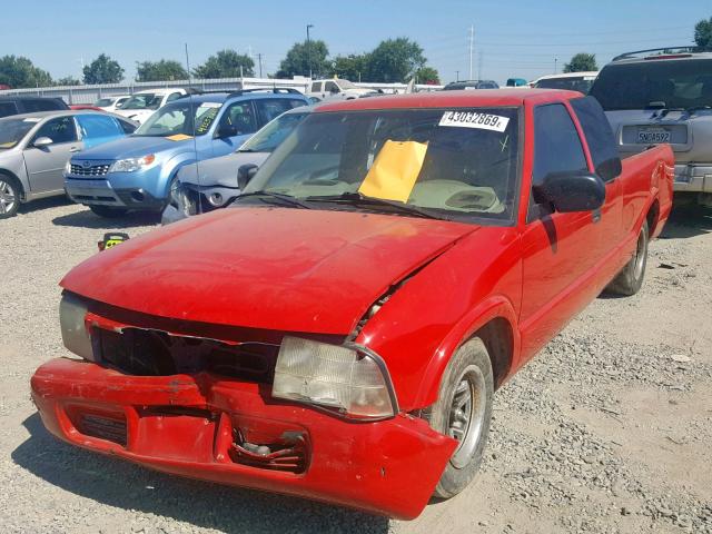 1GTCS195318194327 - 2001 GMC SONOMA RED photo 2