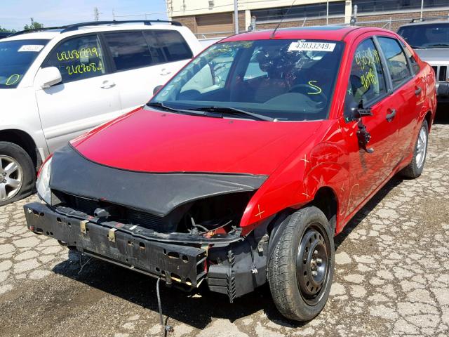 1FAFP34N87W366198 - 2007 FORD FOCUS ZX4 RED photo 2