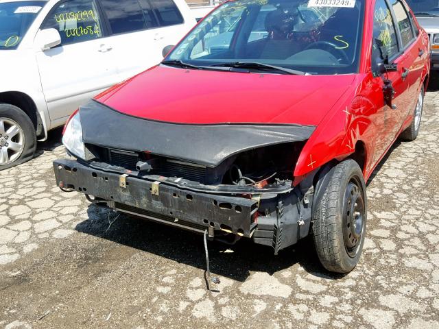 1FAFP34N87W366198 - 2007 FORD FOCUS ZX4 RED photo 9