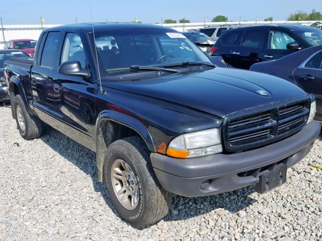 1D7HG38X13S235488 - 2003 DODGE DAKOTA QUA BLACK photo 1