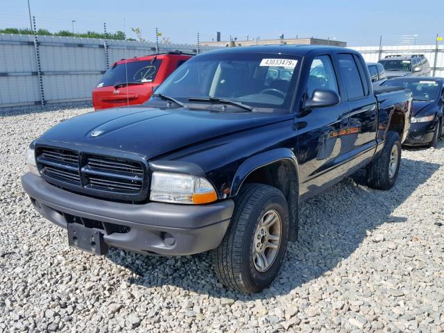 1D7HG38X13S235488 - 2003 DODGE DAKOTA QUA BLACK photo 2