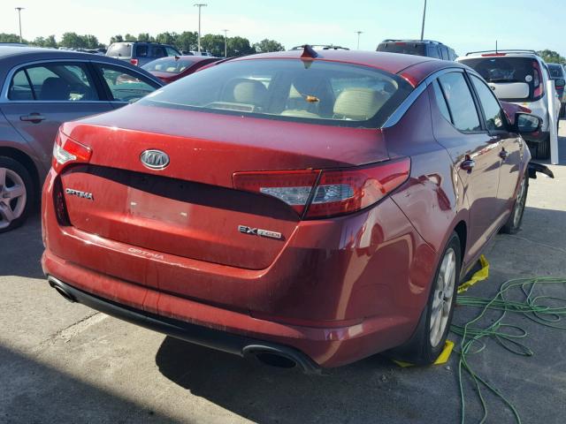 5XXGN4A60CG070207 - 2012 KIA OPTIMA EX RED photo 4