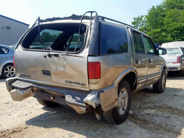 1GNDT13W712128215 - 2001 CHEVROLET BLAZER BEIGE photo 4