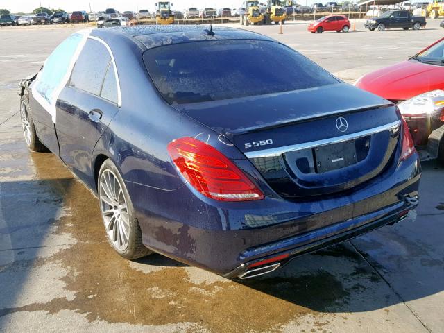 WDDUG8CB2HA294456 - 2017 MERCEDES-BENZ S 550 BLUE photo 3