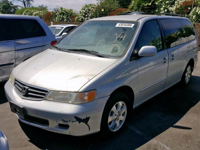 5FNRL18604B061563 - 2004 HONDA ODYSSEY EX SILVER photo 2