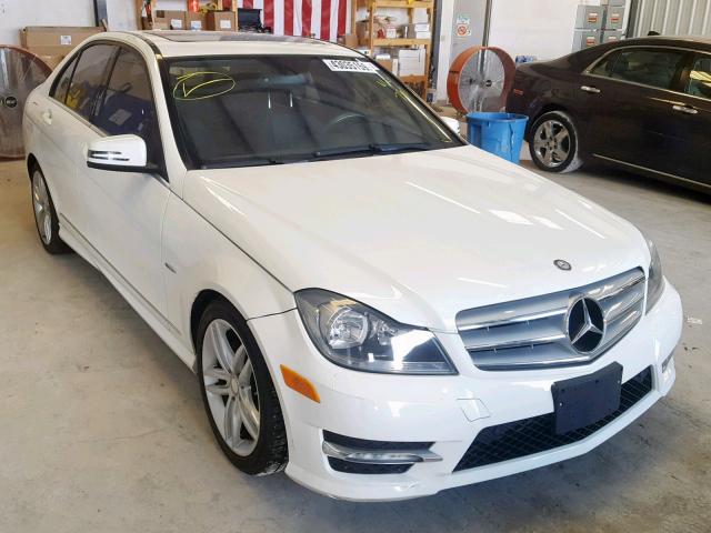 WDDGF4HB6CR194730 - 2012 MERCEDES-BENZ C 250 WHITE photo 1