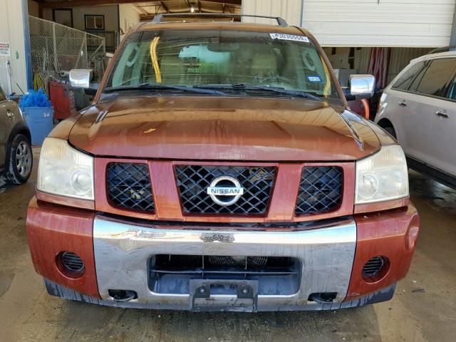 5N1AA08A14N701102 - 2004 NISSAN ARMADA BROWN photo 9