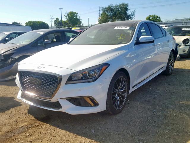 KMHGN4JE9KU292238 - 2019 GENESIS G80 BASE WHITE photo 2