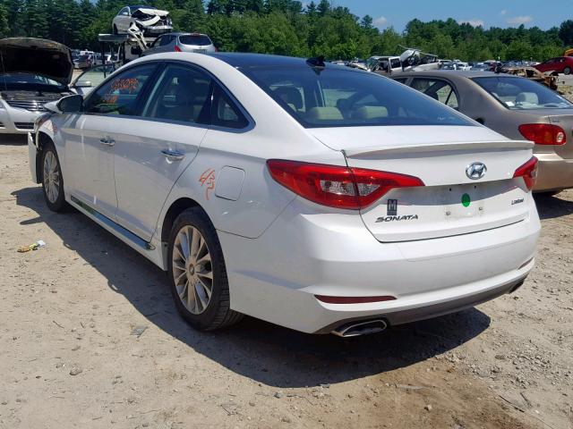 5NPE34AF9FH052391 - 2015 HYUNDAI SONATA SPO WHITE photo 3