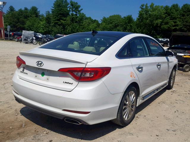 5NPE34AF9FH052391 - 2015 HYUNDAI SONATA SPO WHITE photo 4