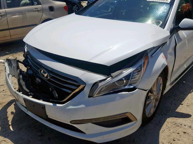 5NPE34AF9FH052391 - 2015 HYUNDAI SONATA SPO WHITE photo 9