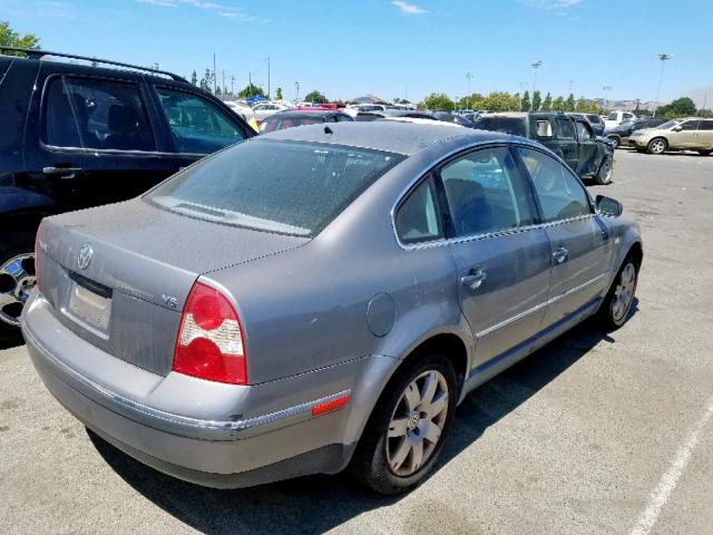 WVWRH63B81P142072 - 2001 VOLKSWAGEN PASSAT GLX GRAY photo 4