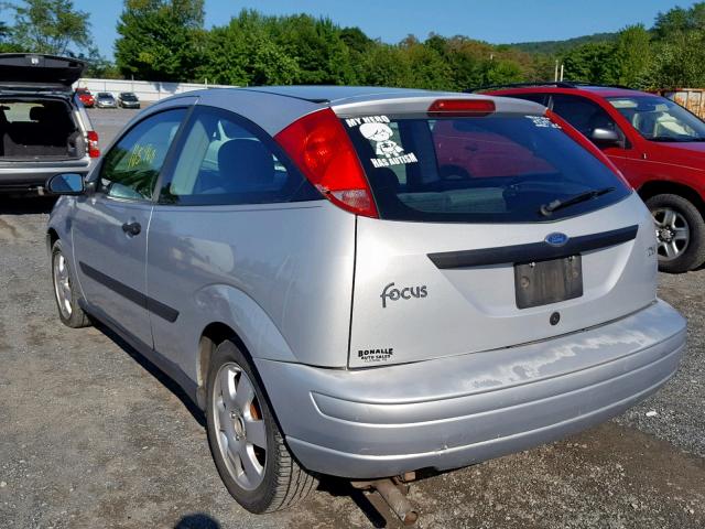 3FAFP31361R176607 - 2001 FORD FOCUS ZX3 SILVER photo 3